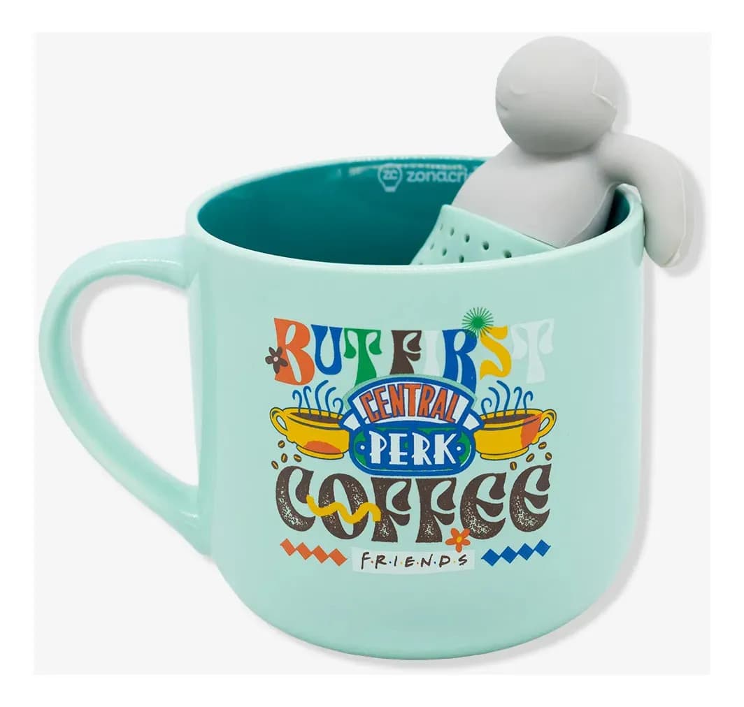Caneca com Infusor Central Perk Friends 400 mL
